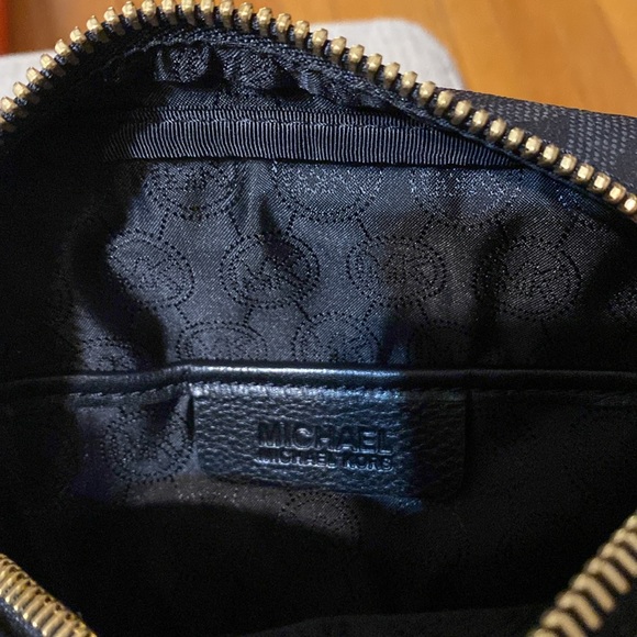 NBW Michael Kors Crossbody PVC Black MK Logo - Picture 4 of 6